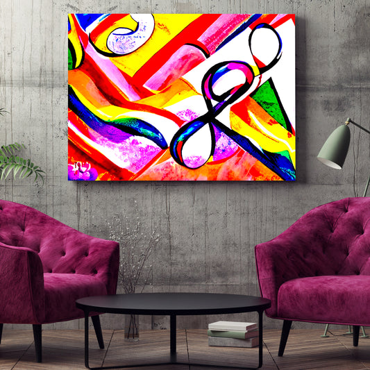 abstract infinity modern art canvas poster