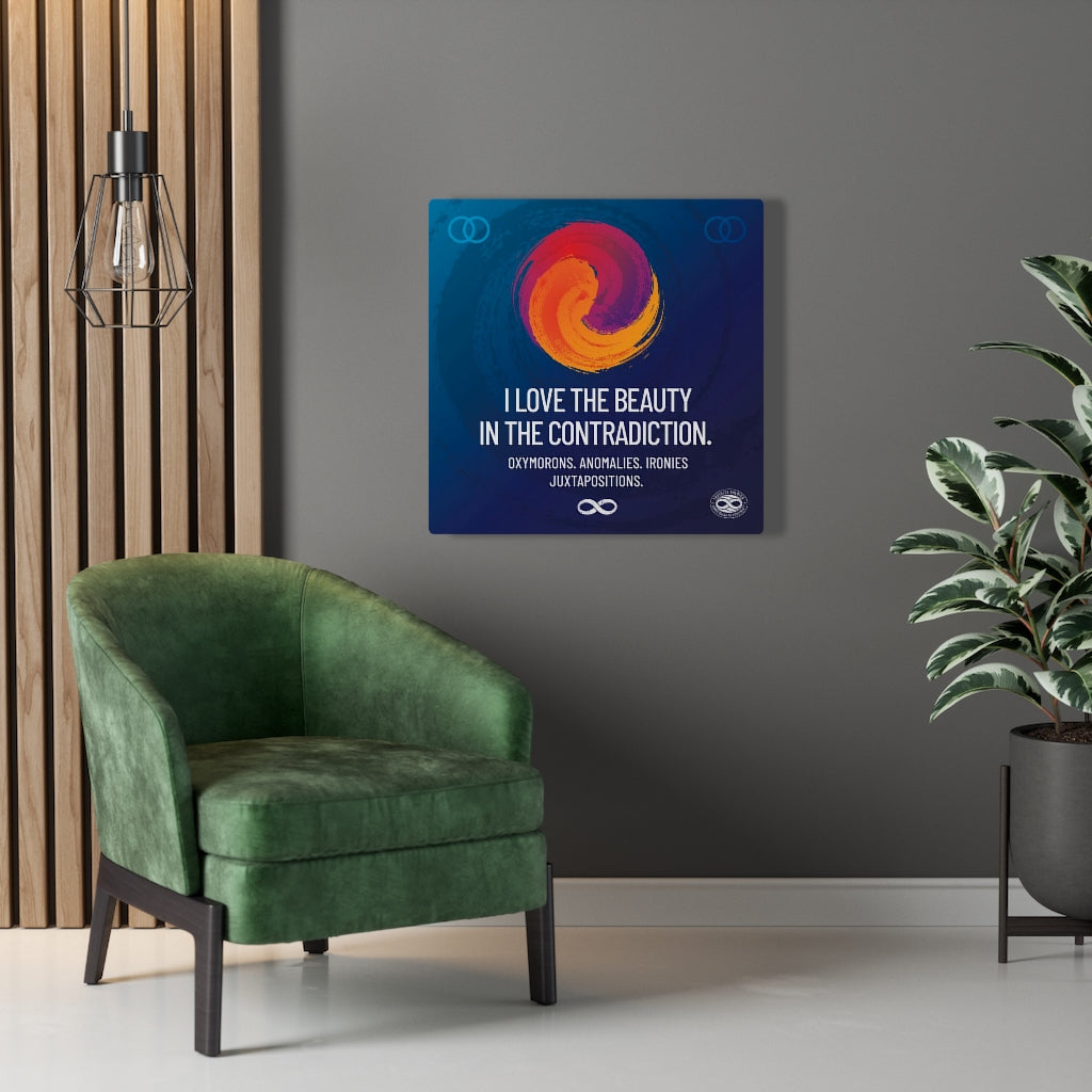Beauty in Contradiction' Motivational Mounted Canvas Wall Art