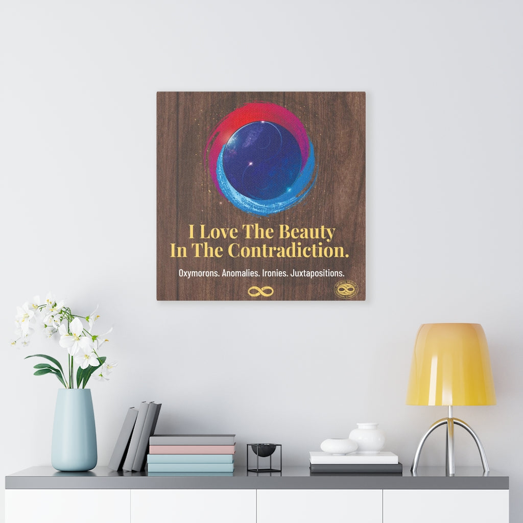 Beauty in Contradiction' Motivational Mounted Canvas Wall Art