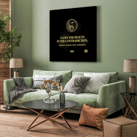Beauty in Contradiction' Motivational Mounted Canvas Wall Art