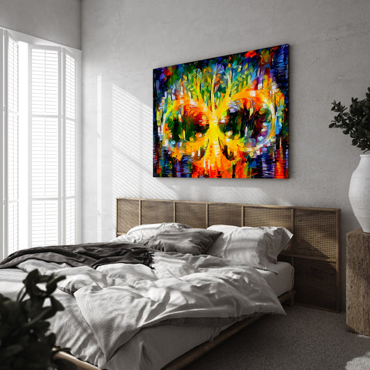 Colorburst Artistic Infinite Tree Of Life Wall Art, Canvas Painting, Infinity, Fine Canvas Print, Wall Decor, Digital Art, Family Canvas