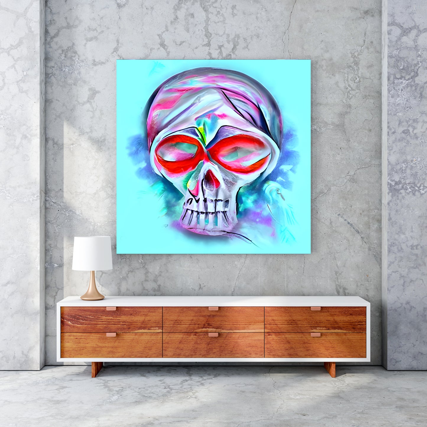 Death Does Not Part Only The Lack Of Love SugarSkull charcoal drawing acrylic art airbrush art1