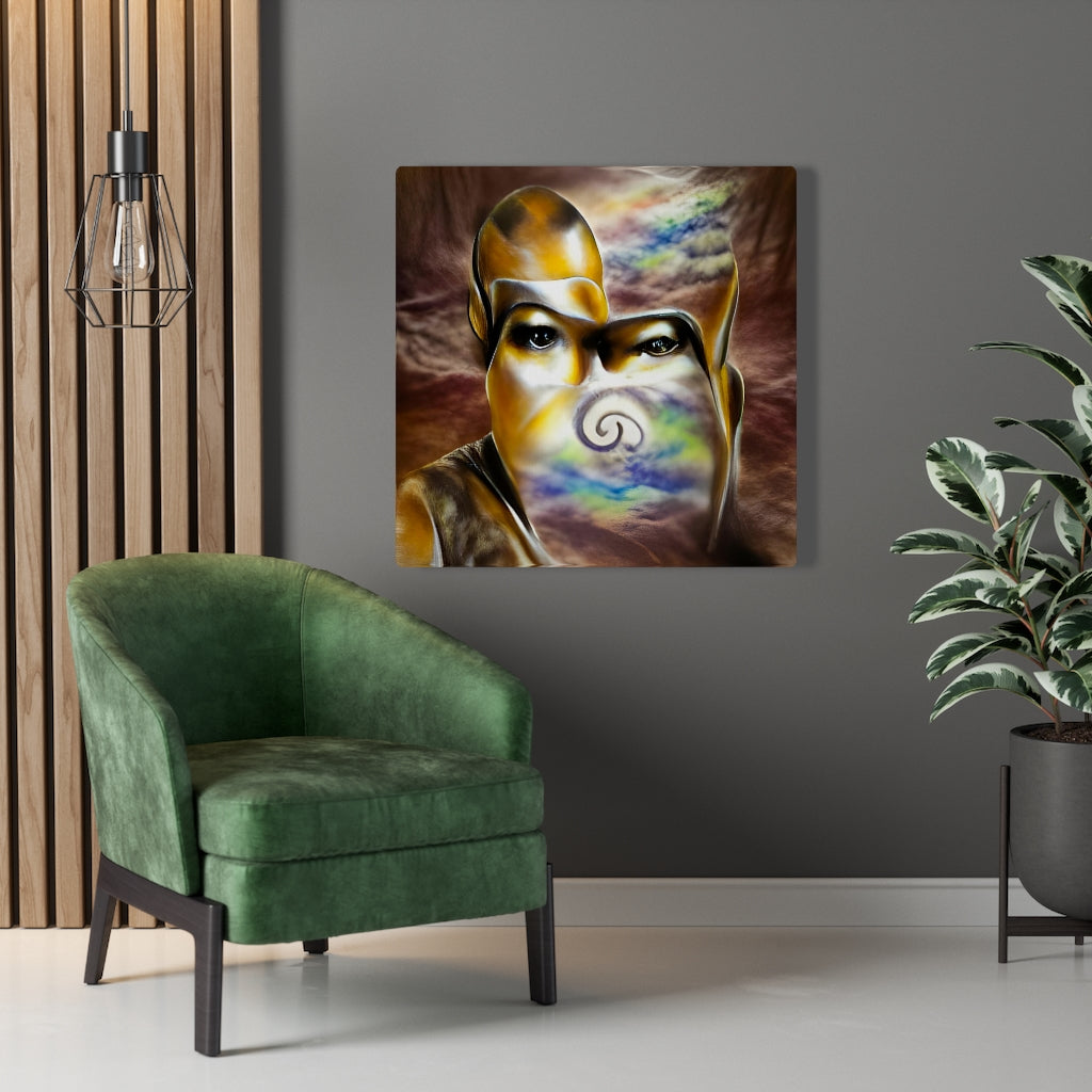 I am a peaceful warrior infinity airbrush art charcoal drawing