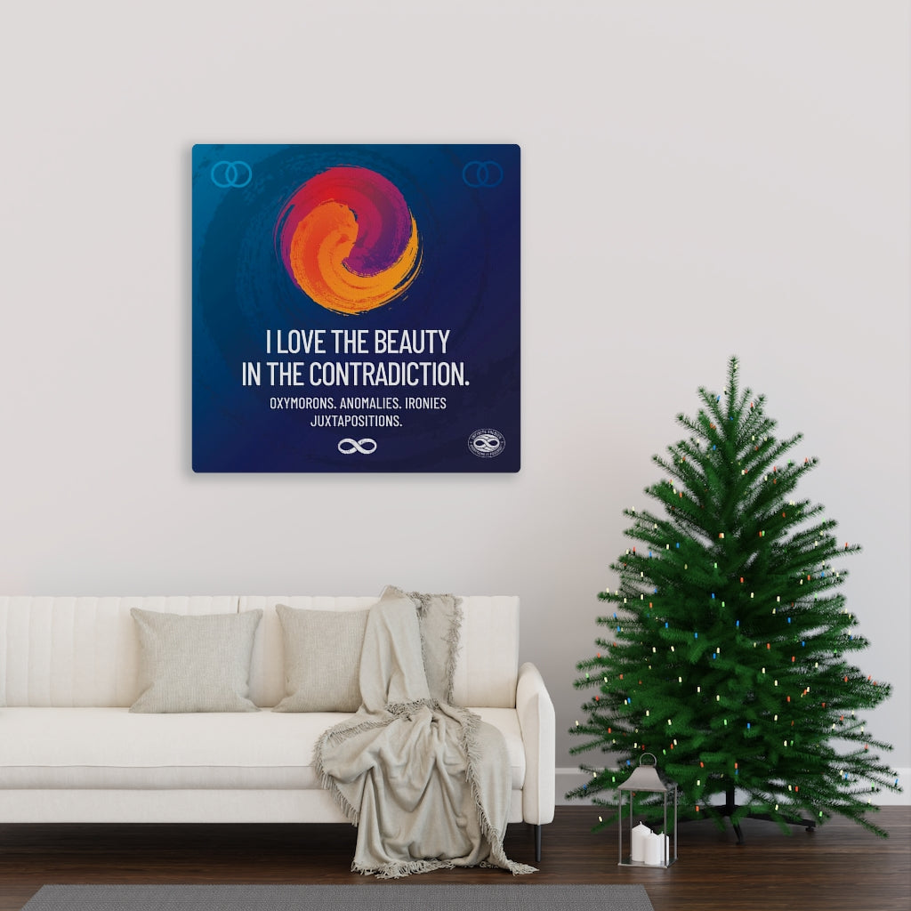 Beauty in Contradiction' Motivational Mounted Canvas Wall Art