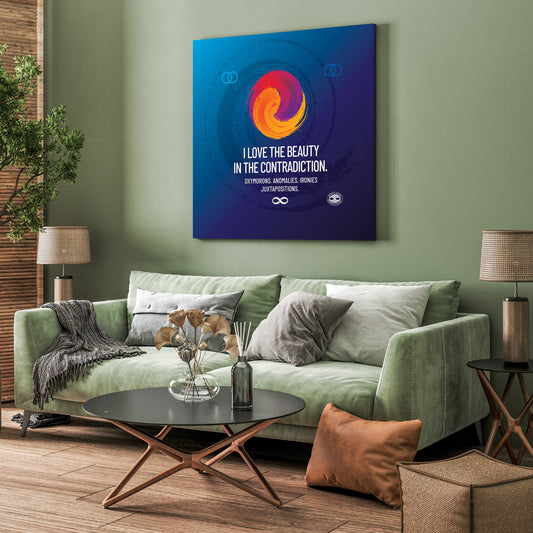 Beauty in Contradiction' Motivational Mounted Canvas Wall Art