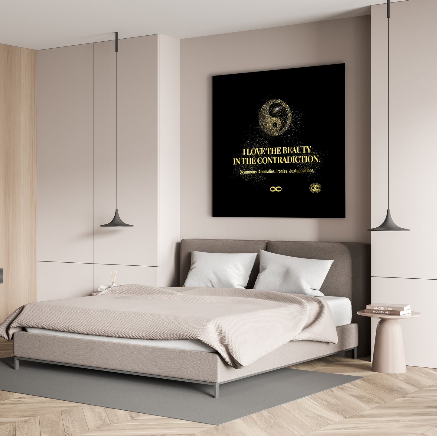 Beauty in Contradiction' Motivational Mounted Canvas Wall Art
