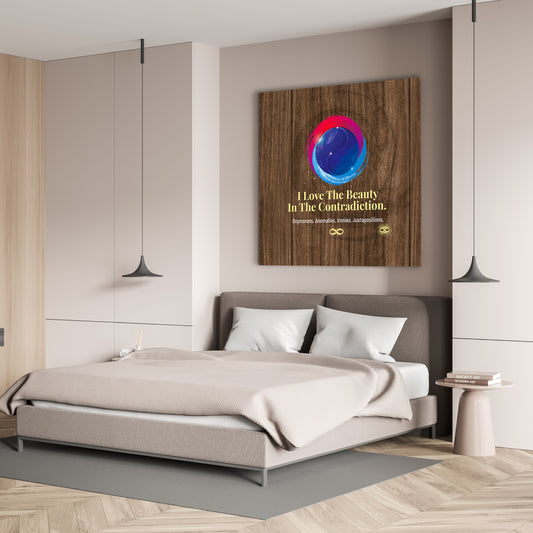 Beauty in Contradiction' Motivational Mounted Canvas Wall Art