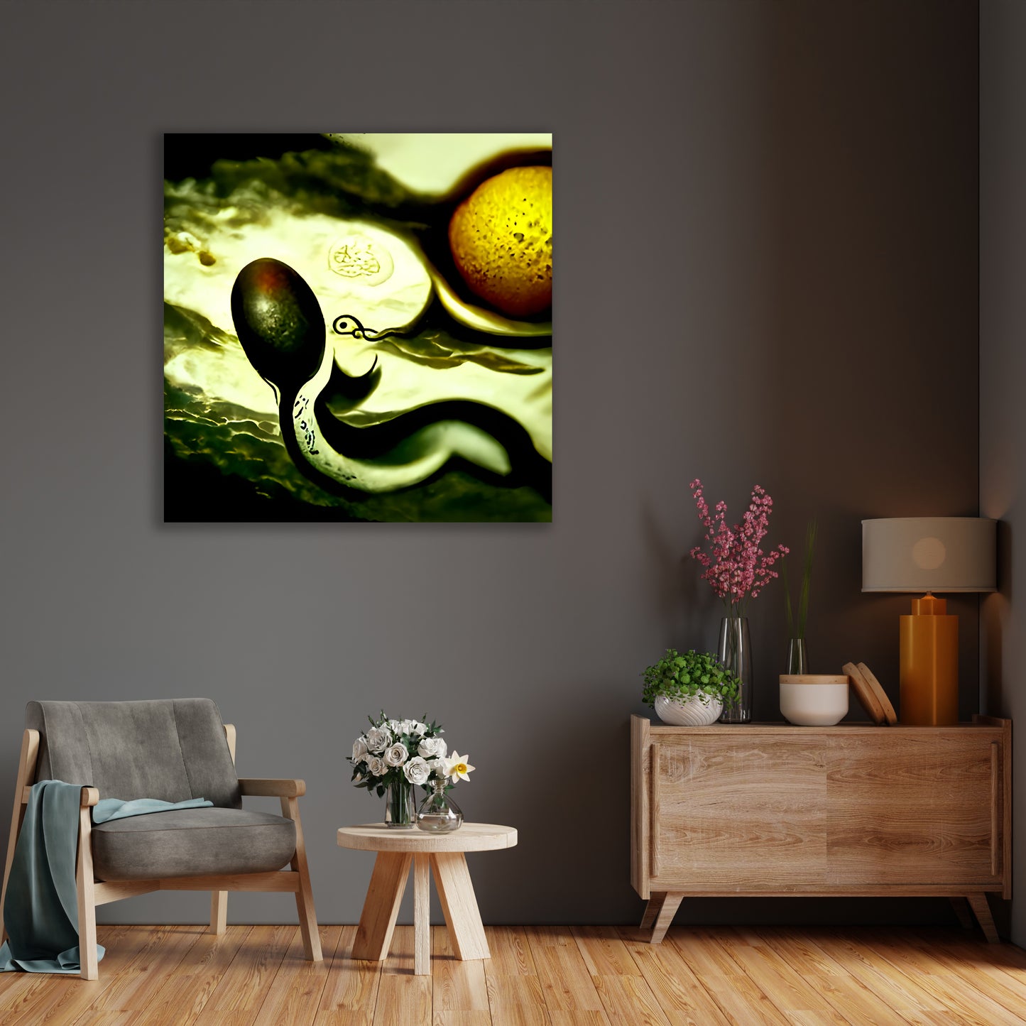 Sperm Meets Egg street art seascape
