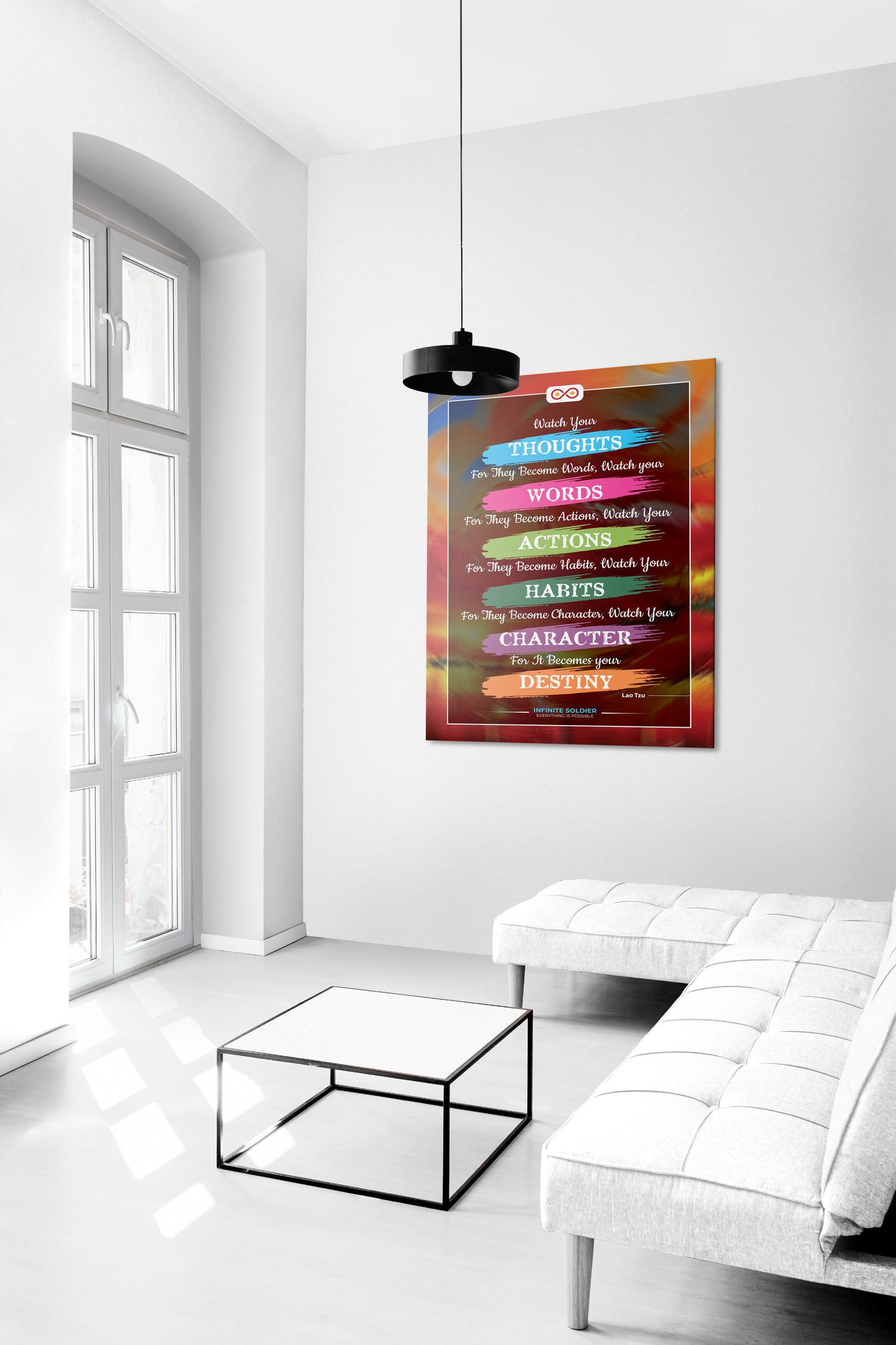 Lao Tzu Motivational Quote Vertical Canvas Poster | Infinite Soldier