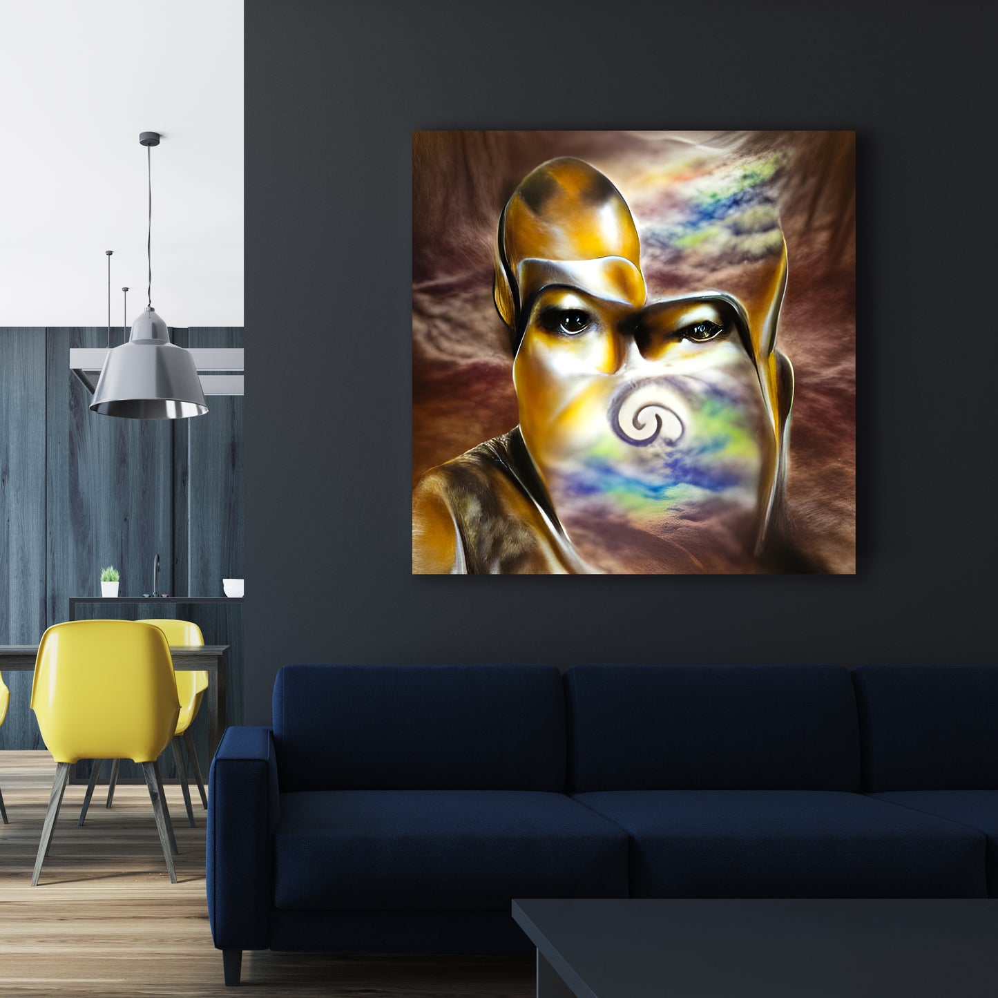 I am a peaceful warrior infinity airbrush art charcoal drawing