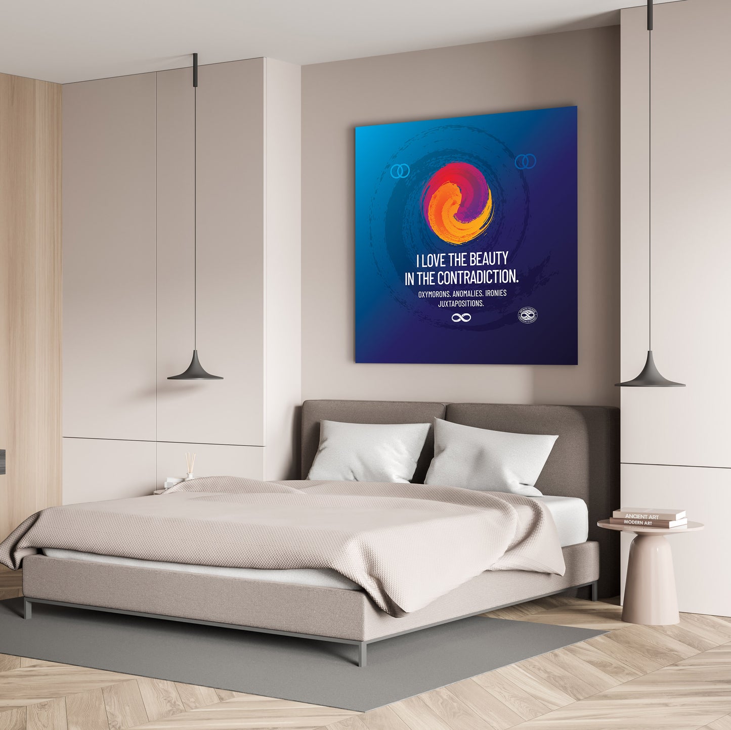 Beauty in Contradiction' Motivational Mounted Canvas Wall Art