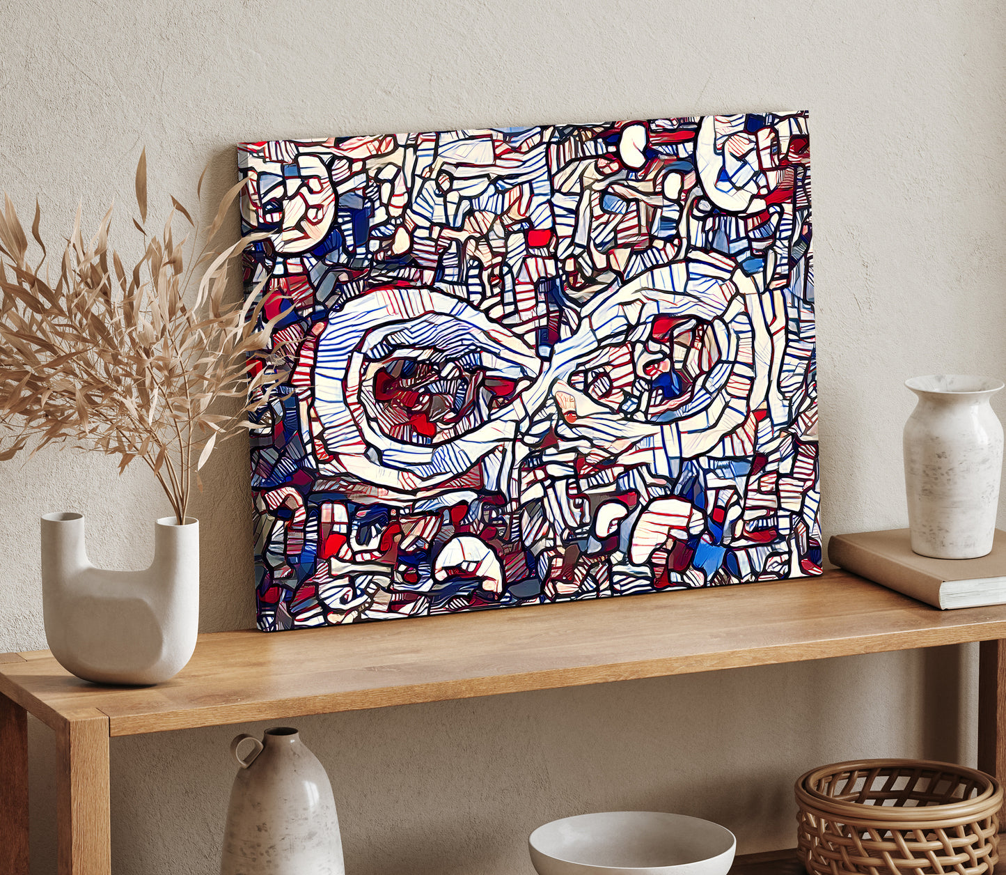 Infinite Galaxy Dubuffet Inspired Wall Art, Canvas Art, Wall Decor, Wall Art, Artistic Painting, Stars and Galaxy Picture, Watercolors
