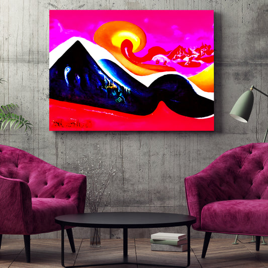 surreal fantasy landscape canvas poster