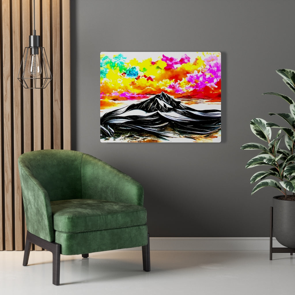 infinite mountains seascape colorful rainbow sky montains
