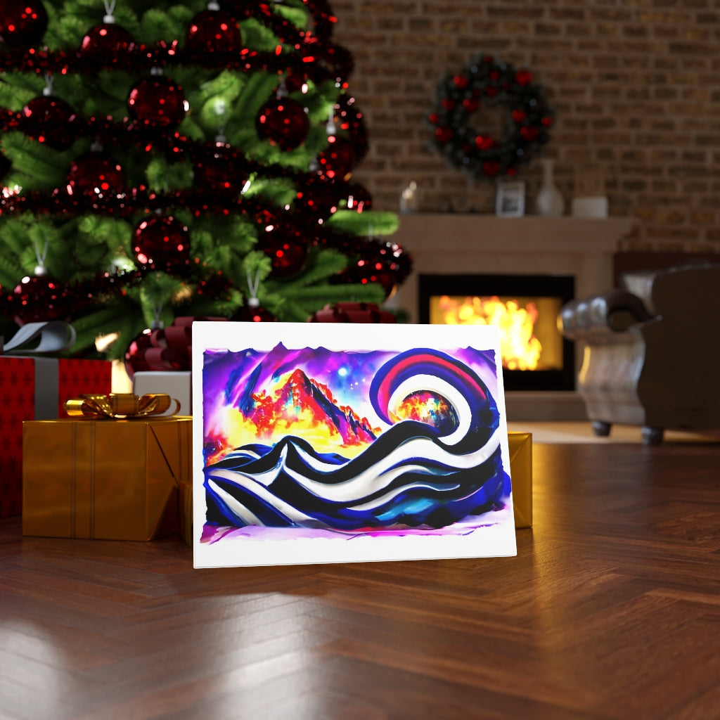 slide down infinite mountains infinity street art colourful airbrush art watercolor cosmic moonscape