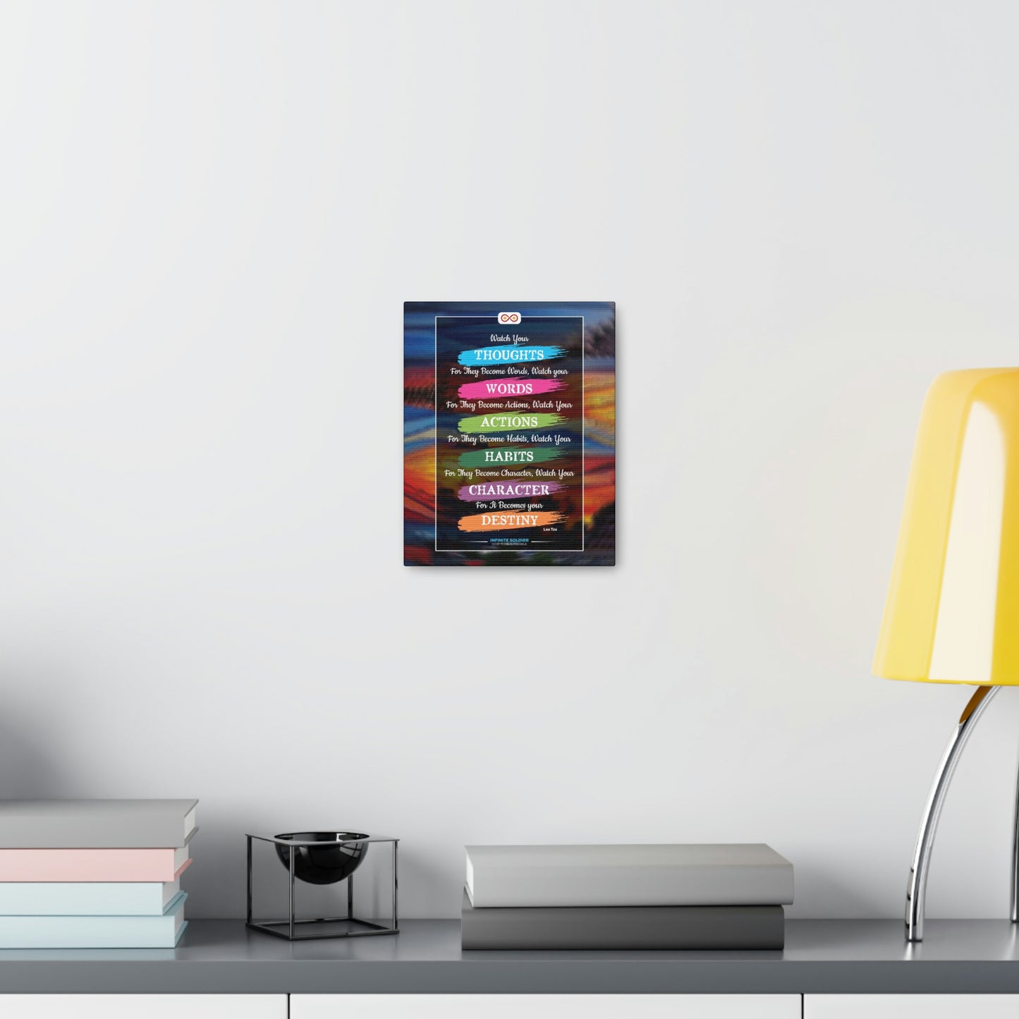 Watch Your Words Poster Motivational Canvas Poster | Infinite Soldier