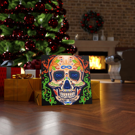Colorful Infinity Sugar Skull Canvas Wall Art
