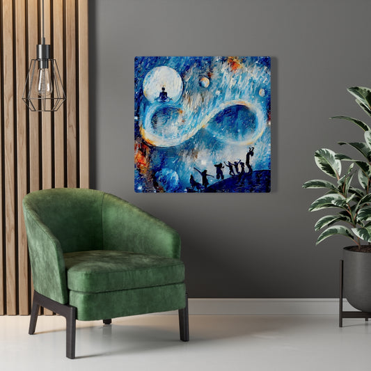 Infinity Moon Light Gathering, Artistic Painting Version, Canvas Art Print, Wall Decor, Canvas Painting , Large Wall Art, Oil Painting