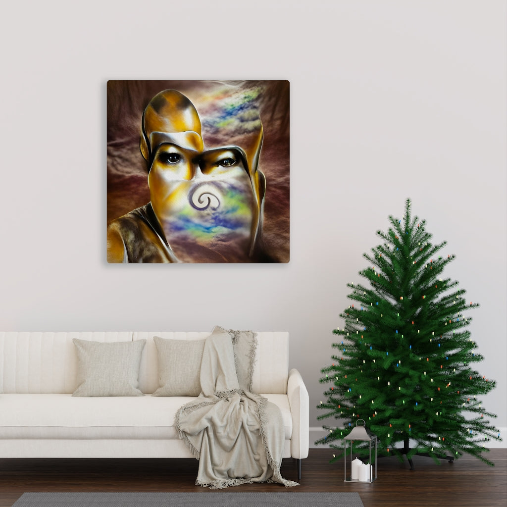 I am a peaceful warrior infinity airbrush art charcoal drawing