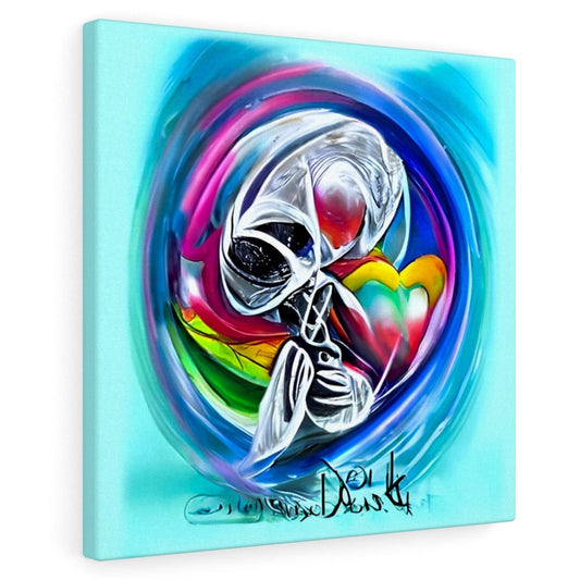 Death Does Not Part Blue Sugar Skull Airbrush actylic love heart
