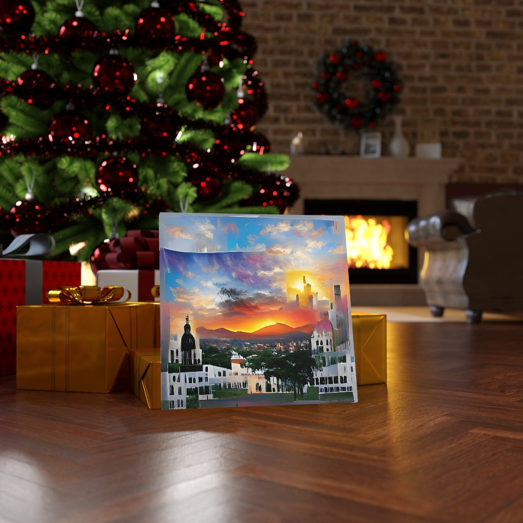 Sunset Over Santiago Dominican Republic Canvas Wall Decor, Landscape