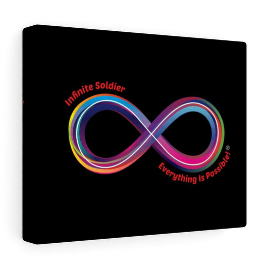 Neon Infinity Symbol Motivational Canvas Art Wall Print & Decor