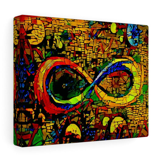 Infinite Galaxy's Mosaic Infinity Window Painting, Infinity Wall Art, Canvas Art, Wall Decor, , Abstract, Digital Artwork