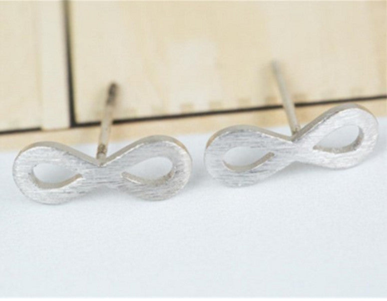 Silver Plated Infinity Stud Earrings