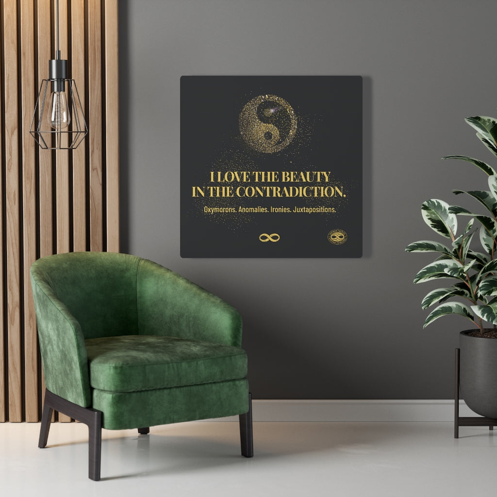 Beauty in Contradiction' Motivational Mounted Canvas Wall Art