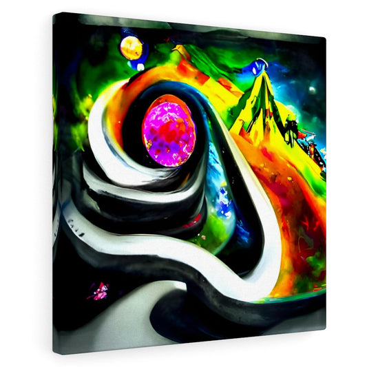 Do you want to slide down infinite mountains infinity street art colourful airbrush art watercolor cosmic moonscape spiraling