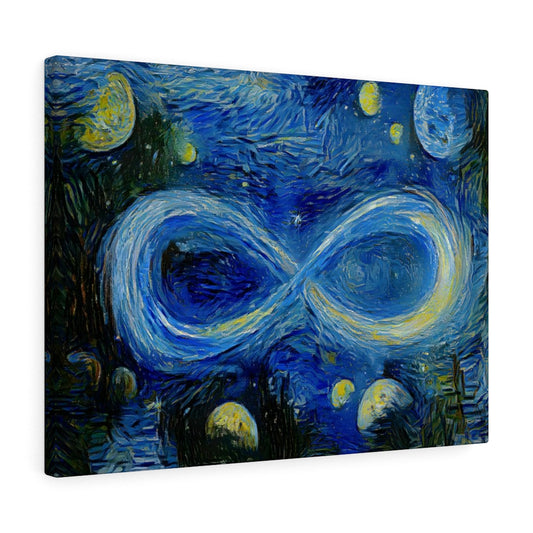 Infinite Galaxy - Starry Night Van Gogh Inspired Infinity Canvas Wall Decor, Canvas Prints, Art, Wall Decor, Painting
