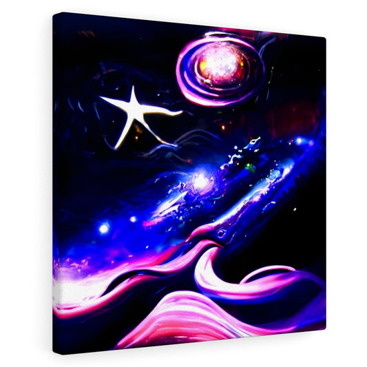 When Midnight sighs infinity cosmic space radiant airbrush art acrylic