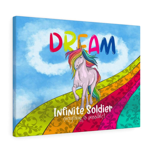 Dream Rainbow Infinite Unicorn Canvas Wall Art