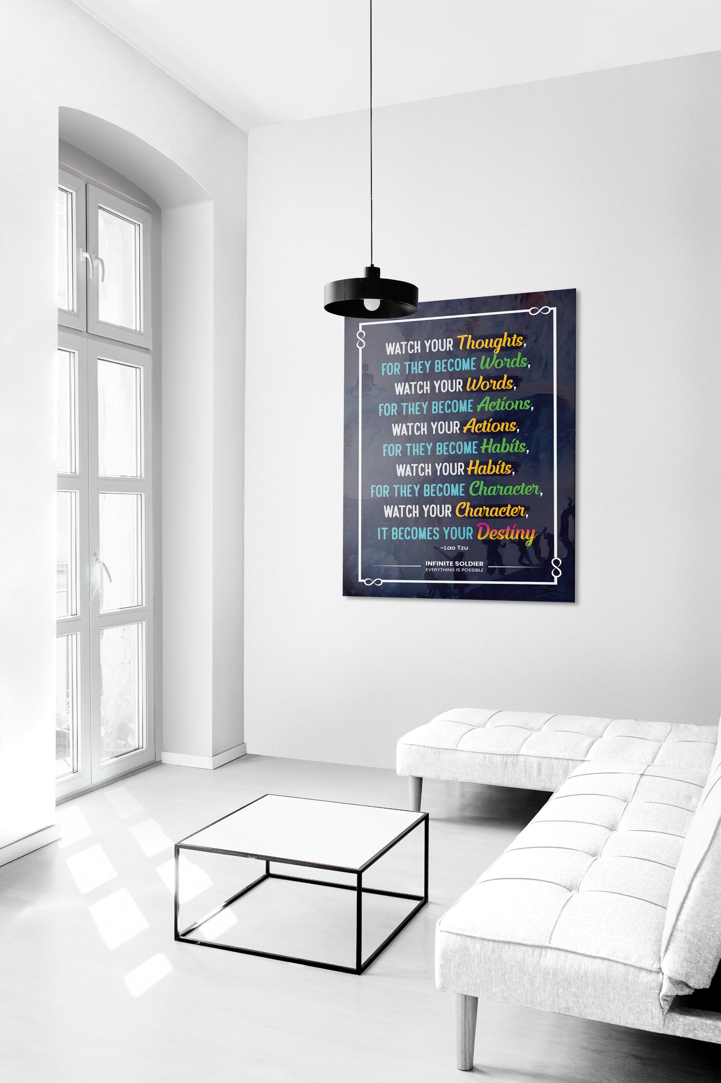 Lao Tzu Inspirational Quote Canvas Poster | Infinite Soldier