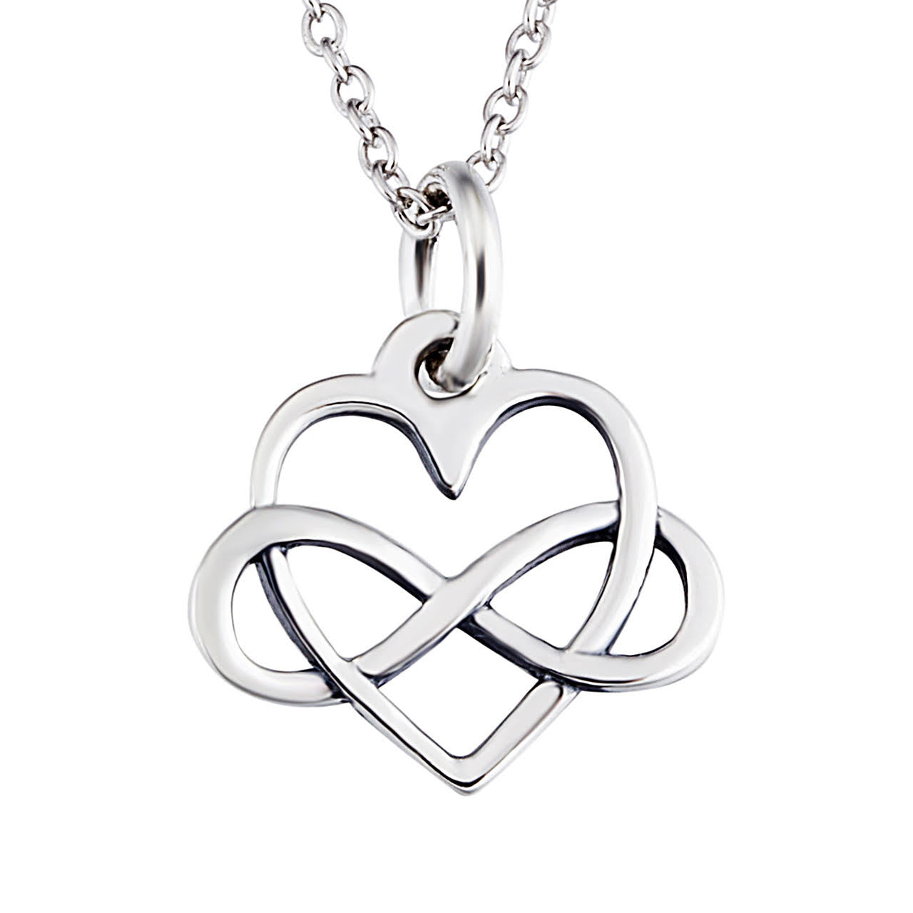 Necklace Set Sparkling Infinity Heart Pandora Two Tone Heart