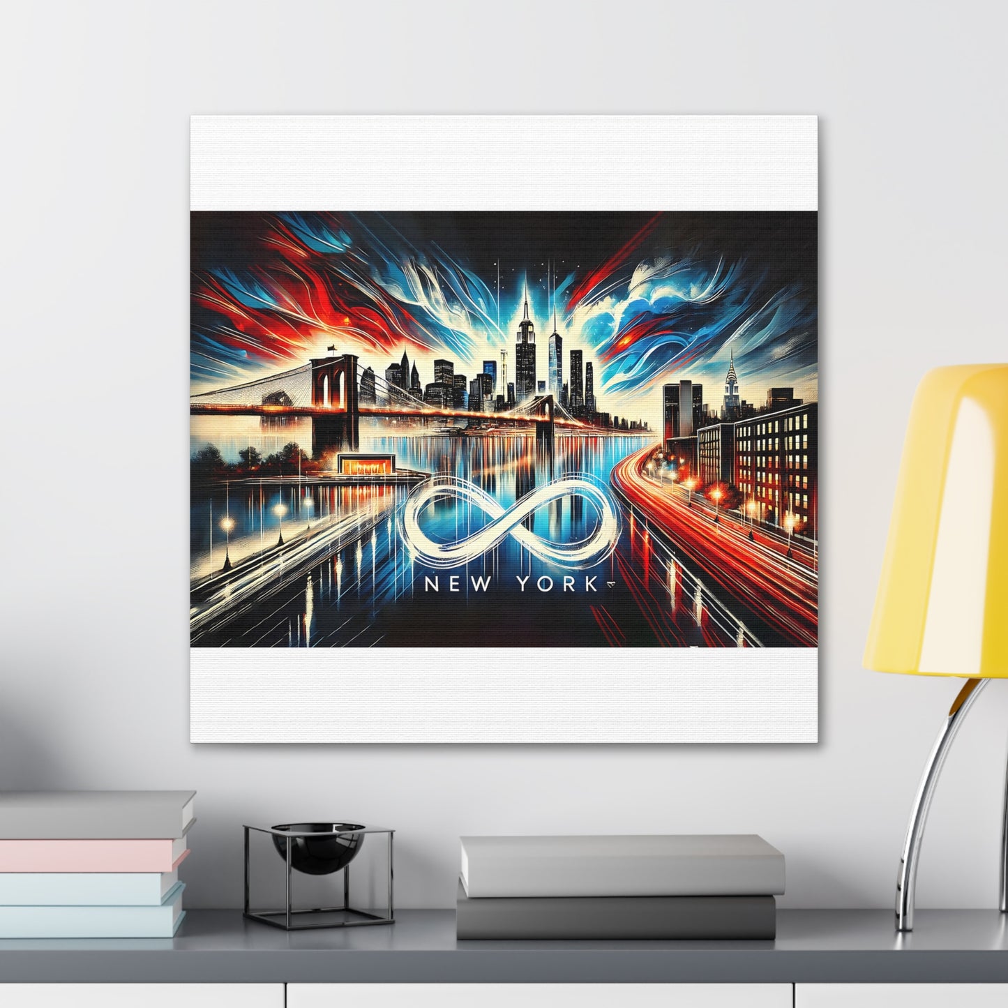 Infinite New York – Vibrant Skyline Canvas Art | Cityscape Decor