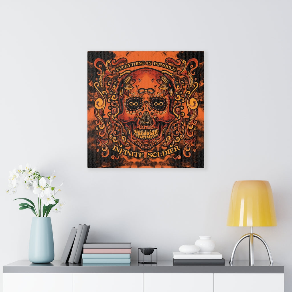 Infinite Sugar Skull Canvas Art, Day Of The Dead Art