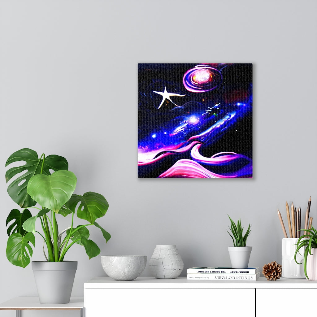 When Midnight sighs infinity cosmic space radiant airbrush art acrylic