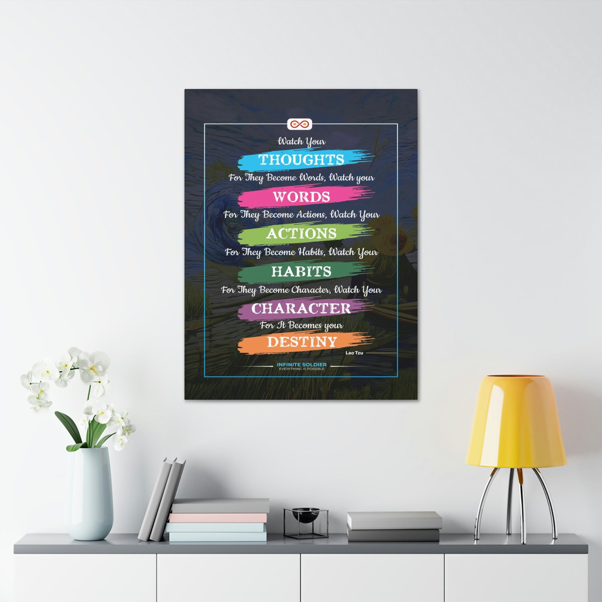 Buddhist Quote Motivational Canvas Poster | Infinite Soldier
