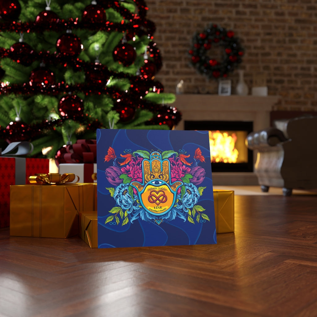 Motivational Canvas Poster - Hamsa Infinity Love