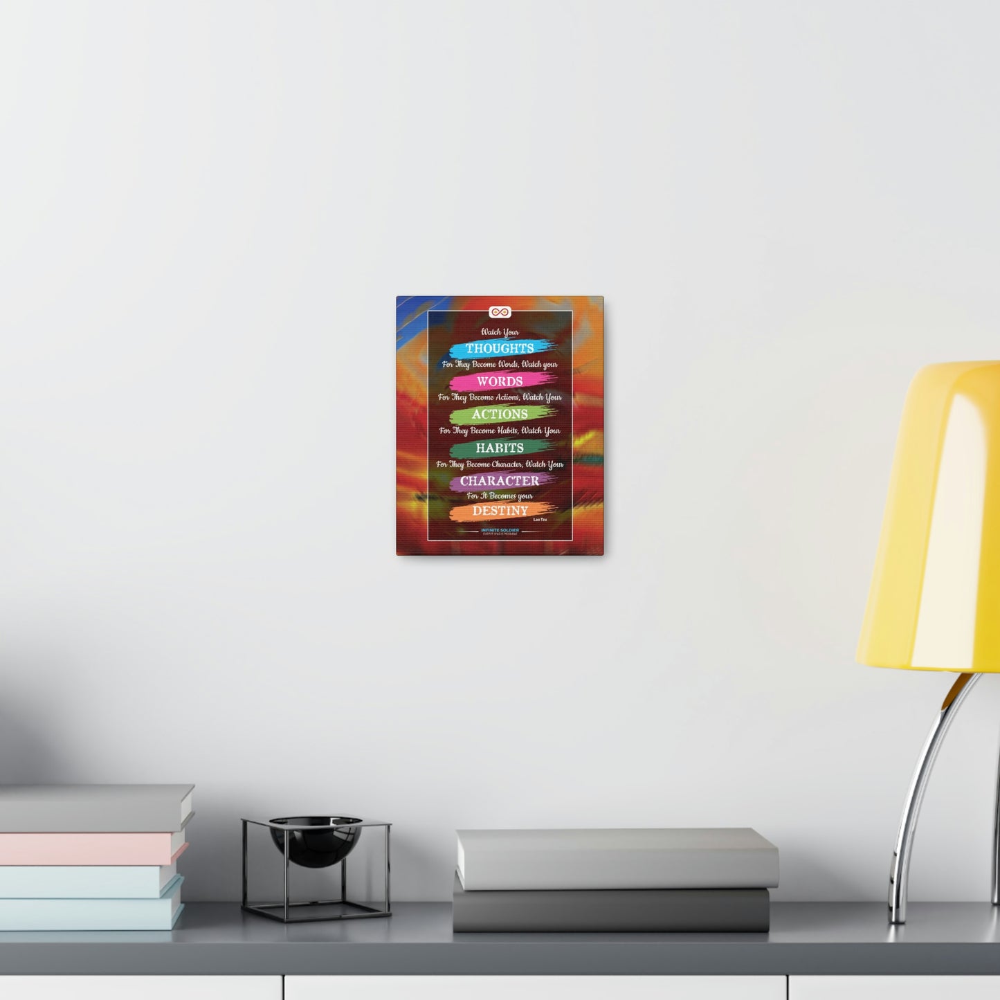 Lao Tzu Motivational Quote Vertical Canvas Poster | Infinite Soldier