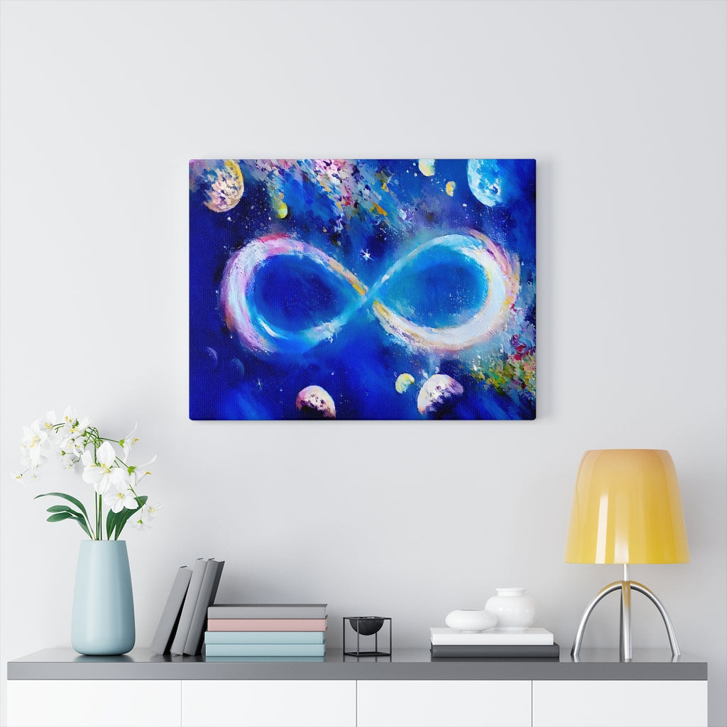 Infinite Galaxy Blue Sky Wall Art, Canvas Art, Wall Decor, Wall Art, Artistic Painting, Digital Art, Abstract Art, Water Colors