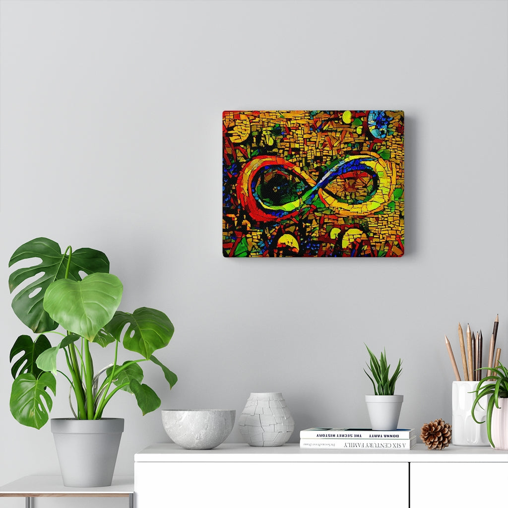 Infinite Galaxy's Mosaic Infinity Window Painting, Infinity Wall Art, Canvas Art, Wall Decor, , Abstract, Digital Artwork