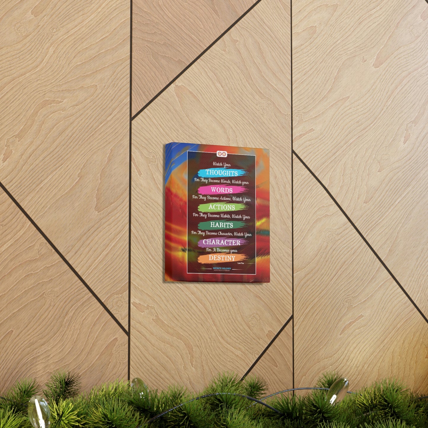 Lao Tzu Motivational Quote Vertical Canvas Poster | Infinite Soldier