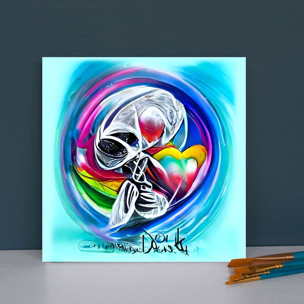 Death Does Not Part Blue Sugar Skull Airbrush actylic love heart