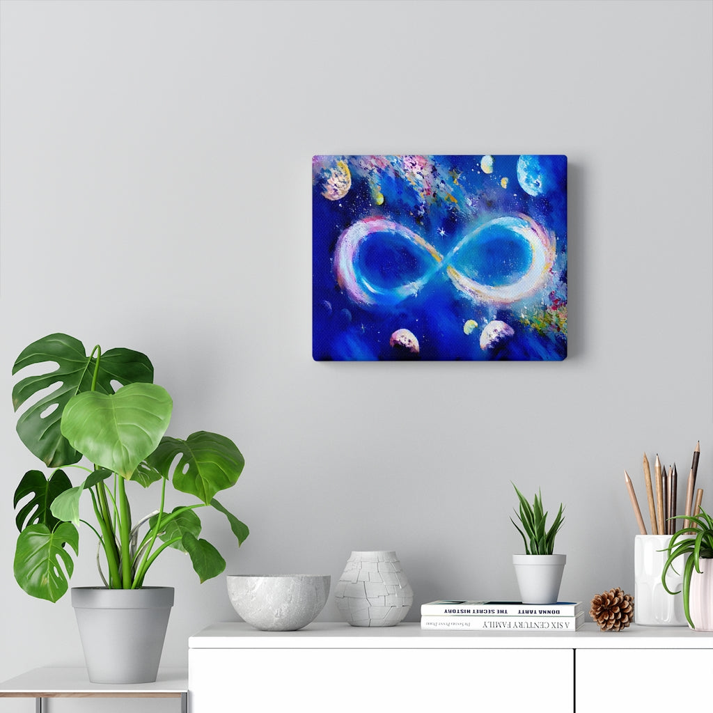 Infinite Galaxy Blue Sky Wall Art, Canvas Art, Wall Decor, Wall Art, Artistic Painting, Digital Art, Abstract Art, Water Colors