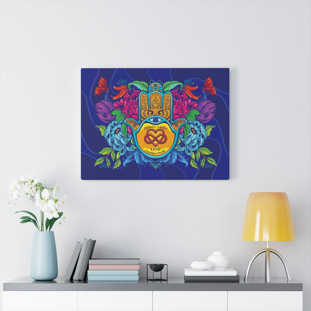 Motivational Canvas Poster - Hamsa Infinity Love