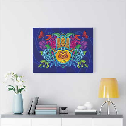 Motivational Canvas Poster - Hamsa Infinity Love