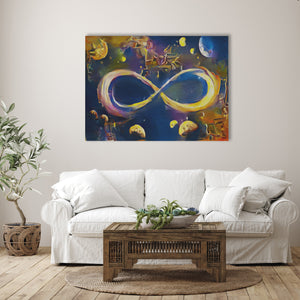 Infinite Galaxy Inspired Wall Art, Canvas Art, Wall Decor, Wall Art, Artistic Painting, Stars and Galaxy, Digital Art, Abstract Art