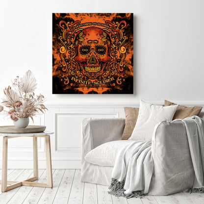 Infinite Sugar Skull Canvas Art, Day Of The Dead Art